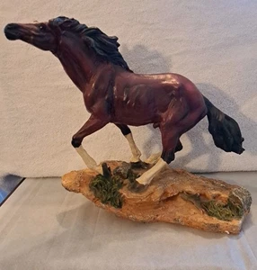 Caballo ecuestre marrón oscuro galopante vintage, impresionante, grande detallado *LEER - Imagen 1 de 24