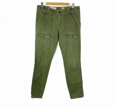 Anthropologie Pilcro & The Letterpress Army Green Tori Cargo Pants Women Size 10 - Image 1 of 4