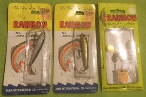 Vintage ~ Tackle ~ RAINBOW ~ 2 Japala Minnows ~ Lures No 197-2G ~ NOS - Picture 1 of 11