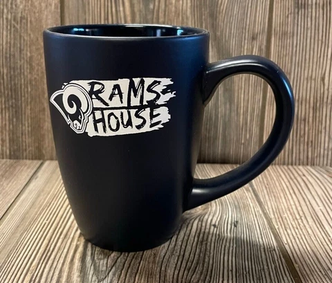 Brand New Los Angeles Rams Dark Blue Premium "Rams House" Ceramic Coffee Mug Cover