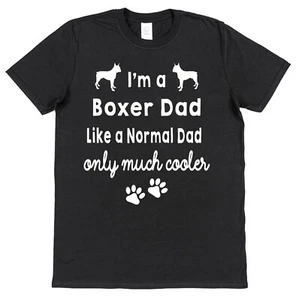 Boxer Hund Mama/Papa wie normal nur cooles T-Shirt Damen/Herren locker/angepasst - Bild 1 von 3