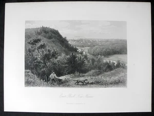 East Rock New Haven (Connecticut) - 1874 Stahlstich - C. G. Griswold - Bild 1 von 1