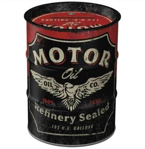 Retro Oil Barrel Money Box Storage Tin MOTOR OIL by Nostalgic Art - Bild 1 von 8