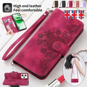 For Motorola G04 G14 G24 G34 G54 G84 G85 Flip Leather Case Wallet Cover Strap - Picture 1 of 79