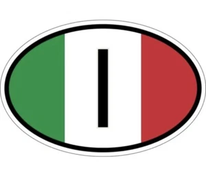 Sticker Oval Flag Code Country I Italy - Bild 1 von 2