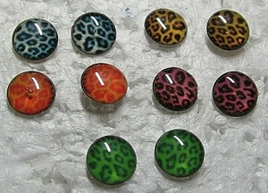 Leopard Pattern Small Studs 5 colors your choice - Picture 1 of 12