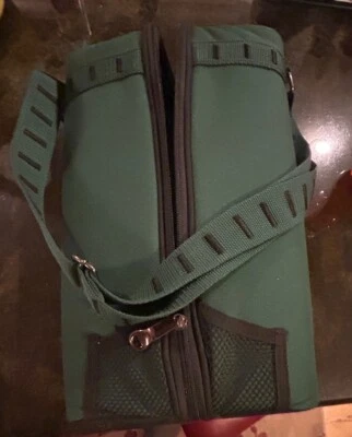 Carrito de Vino Portador Verde Nylon Accesorios Cremallera Correa Ajustable Aislada Foto 1 de 4