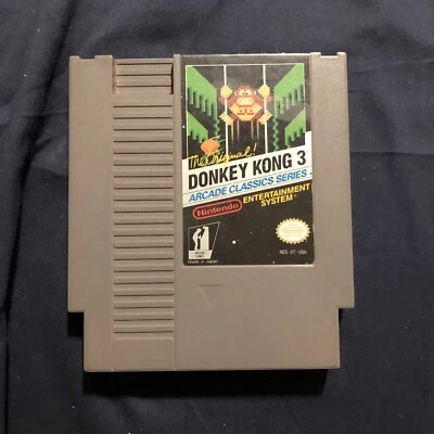 Donkey Kong 3 (Nintendo Entertainment System, 1986) Game, Sleeve, Rental Case - Image 1 of 4