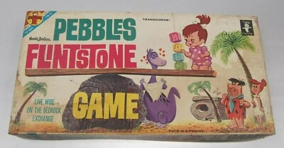 Vintage 1962 TRANSOGRAM Pebbles Flintstone Game No. 3853-298 - Image 1 of 4
