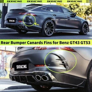 Parachoques trasero de fibra de carbono para Mercedes Benz AMG GT43 GT53 2019-2023 Canards aletas - Imagen 1 de 9