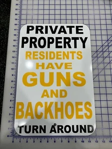 Private Property Warning Aluminum sign 12X18 Commercial Grade Vinyl - Picture 1 of 2
