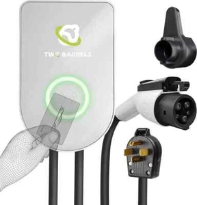 Twobarrels Home Flex EV Charger Level 2, up to 32 amp, 26ft Extension Cord Ca... - Picture 1 of 4