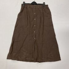 Cecilie Brown Skirt With Buttons Ladies Size UK M #REF135