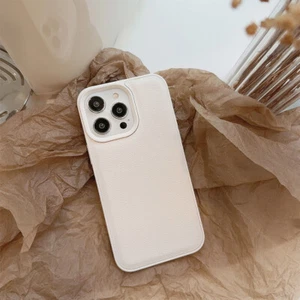 Faux Leather Pattern Silicone Phone Case Cover For iPhone 15 14 13 12 11 Pro Max - Picture 1 of 7