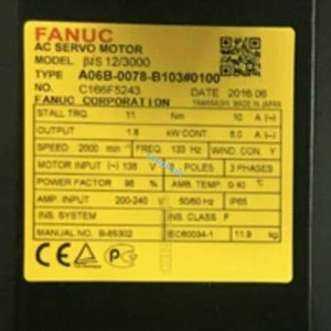 Used Fanuc A06B-0078-B103#0100 Servo Motor Fast shipping via DHL or FedEx - Picture 1 of 2