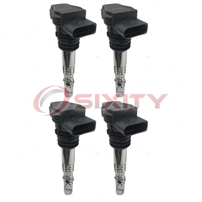4 bobinas de encendido Hitachi para Audi A4 1999-2008 1,8 L 2,0 L L4 bujía tamaño Foto 1 de 4