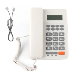 Home Hotel Wired Corded Desktop Phone Office Landline Telephone Dtmf/Fsk Eng HLF - Zdjęcie 1 z 8