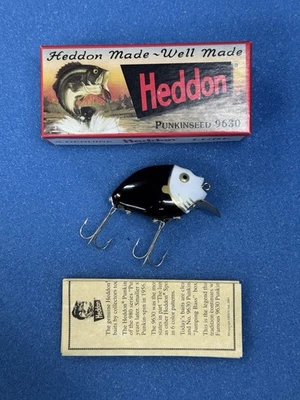 Semilla Punkinseed Heddon 9630 vintage en color blanco y negro nueva en caja Foto 1 de 4