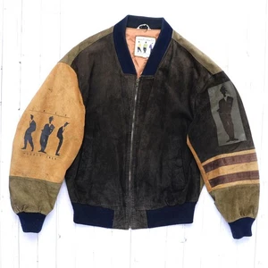 CHAQUETA STUDIO UMEN Colorblock CUERO GAMUZA Street Urban Silhouette DE COLECCIÓN AÑOS 90 M - Imagen 1 de 12