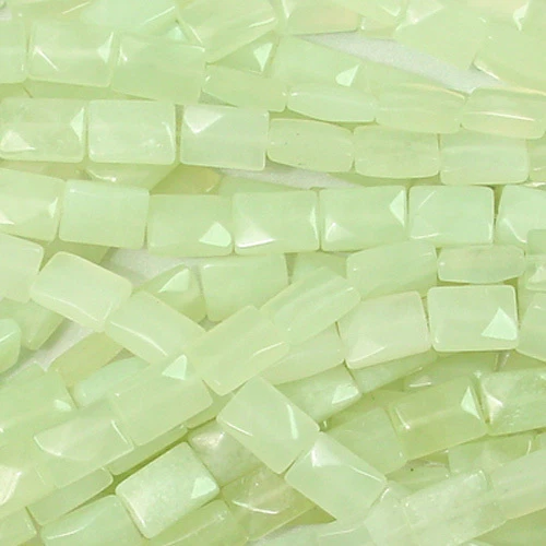 NUEVAS CUENTAS RECTANGULARES FACETADAS JADE SERPENTINA 8X11MM A+ Foto 1 de 1