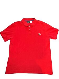 Paul Smith Jeans - Mens Zebra Logo Short Sleeve Polo Shirt  - Red - XL