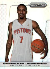 2013-14 Panini Prizm Prizms Pistons Basketball Card #177 Brandon Jennings