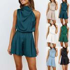 Classy Womens Hanging Neck Sleeveless Evening Dress in Multiple Colors