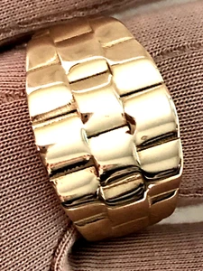 ETERNA GOLD 14K YELLOW GOLD POLISHED PANTHER LINK RING, SIZE 9 (M4382G-24) - Picture 1 of 8