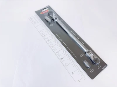 VIM TOOLS NEW HBR1046 Dual Flex Head 1/4″ & 3/8″ Ratchet with Removable Drives