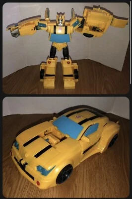 2018 TOMY Transformers Bumblebee Transforming Car Toy 9” Robot Hasbro Yellow - Image 1 of 4
