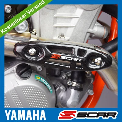 Universal Heat Shield Carbon 4 Stroke Manifold Yamaha YZF WRF 250 450 YZ250F YZ450F - Image 1 of 3