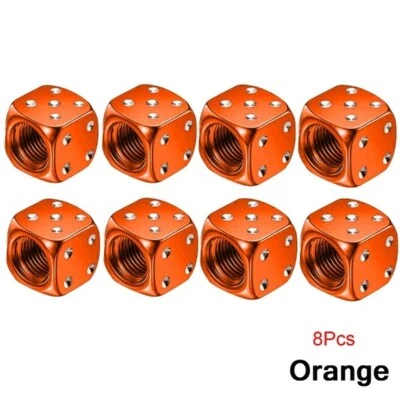 Tapas de válvula de neumático de dados de aluminio de 4/8 piezas a prueba de polvo rueda de dados para automóvil motocicleta bicicleta Foto 1 de 4