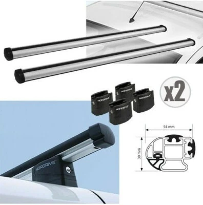 BARRE PORTATUTTO PER OPEL COMBO CARGO/TOUR DAL 9/2018 "NORDRIVE KARGO ALU. - Immagine 1 di 4