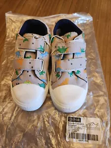 SCARPE BAMBINO BAMBINO BAMBINI SNEAKERS IN TELA chiusura con gancio e anello taglia 10 nuove inutilizzate - Foto 1 di 5