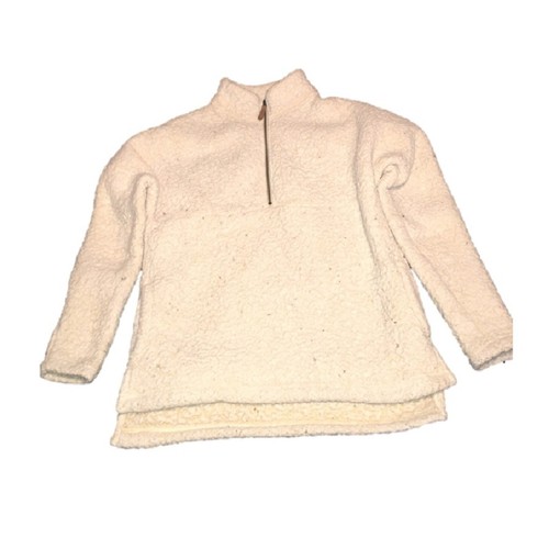 OFF WHITE Giacca Time and Tru donna piccola panna quarto zip popcorn orsacchiotto tasche