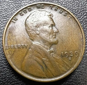 Centavo Lincoln Wheat 1939 S/#52 - Imagen 1 de 2