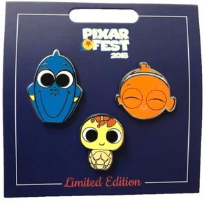 Disneyland Park Pixar Fest 2018 Finding Nemo Dory Squirt 3 Pin Set LE 1500 - Picture 1 of 1