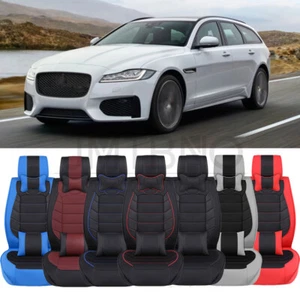 5 Seat Full Set Car Seat Cover Front Rear Back Cushion For Jaguar XF XE E-Pace - Picture 1 of 48