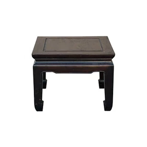 16" Oriental Brown Stain Square Wood Stool Table Display Stand Pedestal ws4813 - Picture 1 of 6
