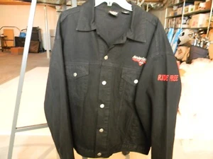 NWOT!! Canvas Harley Davidson Button Front Jacket Men's XL Black Las Vegas Cafe - Picture 1 of 6