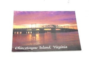 Chincoteague Island Virginia Postcard Bridge Sunset - Picture 1 of 2