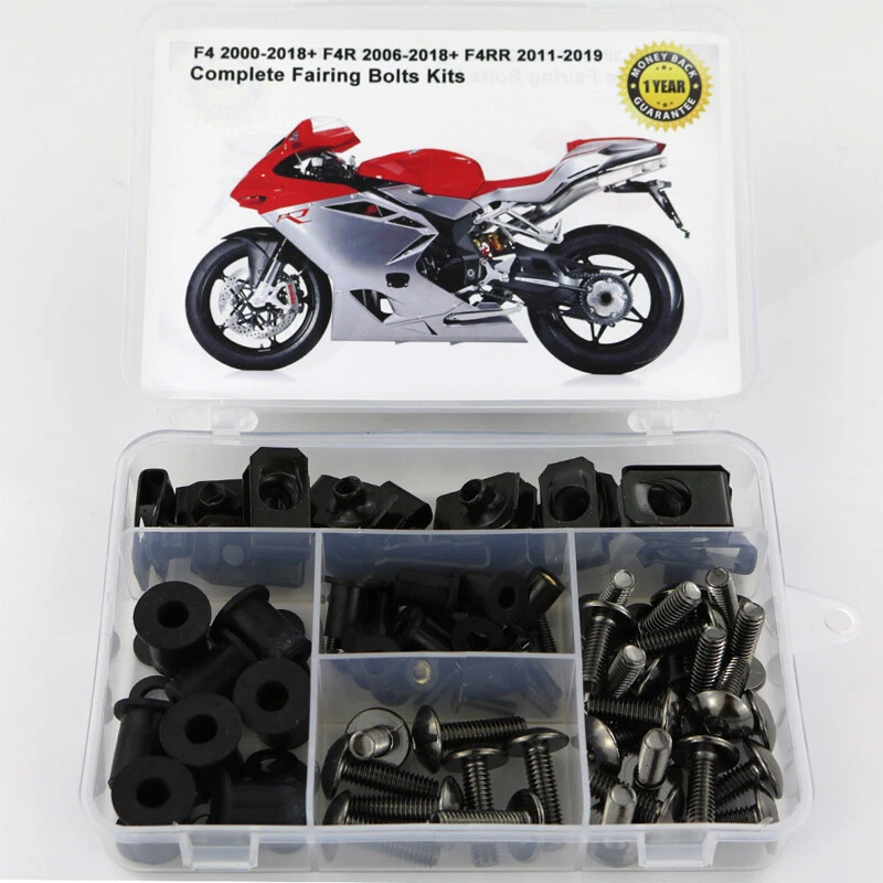 Kit completo de sujetadores de pernos de carenado gris aptos para MV AGUSTA F4 F4R F4RR Foto 1 de 4