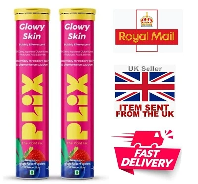 PLIX - THE PLANT FIX PLIX Glutathione Tablets With Vitamin C For Clear & Youthful Skin Strawberry X30