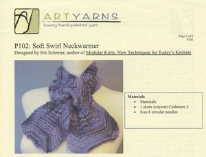 ARTYARNS KNITTING PATTERN P102 Soft Swirl Neckwarmer by Iris Schreier - Picture 1 of 1