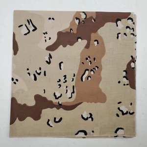 Bandana nuova 100% cotone 5 colori cioccolato chips deserto mimetica 22 x 22 copricapo - Foto 1 di 6
