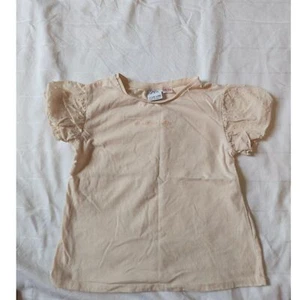 Zara girls light pink "welcome day" ruffle sleeve shirt size 4/5y - Picture 1 of 2