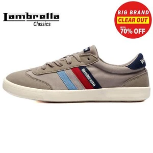 SALE - Lambretta Vulkan Mens Retro Casual Vintage Classic Sneakers Trainers Grey - Picture 1 of 5