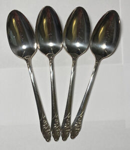 Oneida Community-VINTAGE SILVER PLATE-Dinner Spoons -Flatware - Set of 4 - Mk27