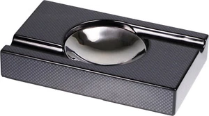Zigarrenascher Carbonoptik Hi-Gloss / 2 Ablagen / Metalleinsatz / 35 x 20 x 12cm - Picture 1 of 1