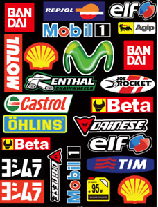 24 PCS JDM Stickers Pack Car Motorcycle Racing Motocross Helmet Vinyl Decals Lot